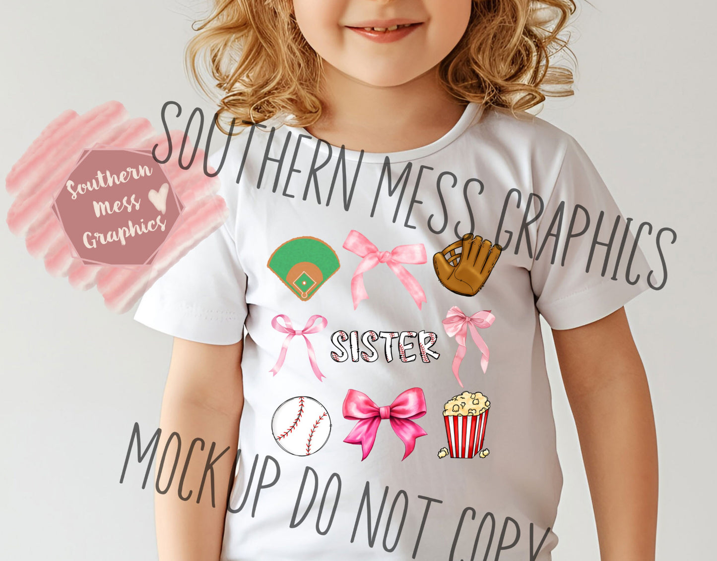 BASEBALL COQUETTE- mom and sister bundle